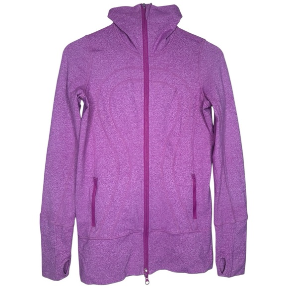 Lululemon In Stride Zip Up Jacket Heathered Ultra Violet - Picture 2 of 11